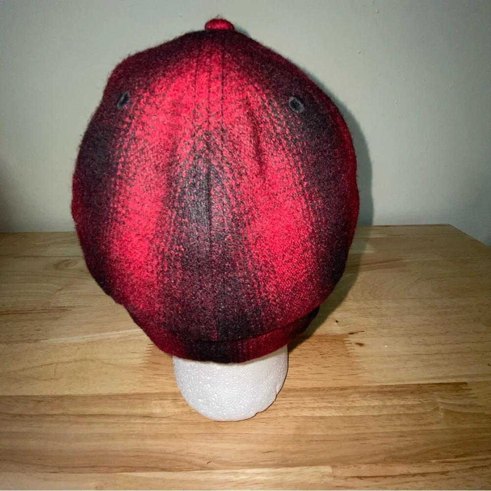 Wool Trapper Hat Unisex M /L Cap Ear Flaps Red Buffalo Plaid Winter Hunting
